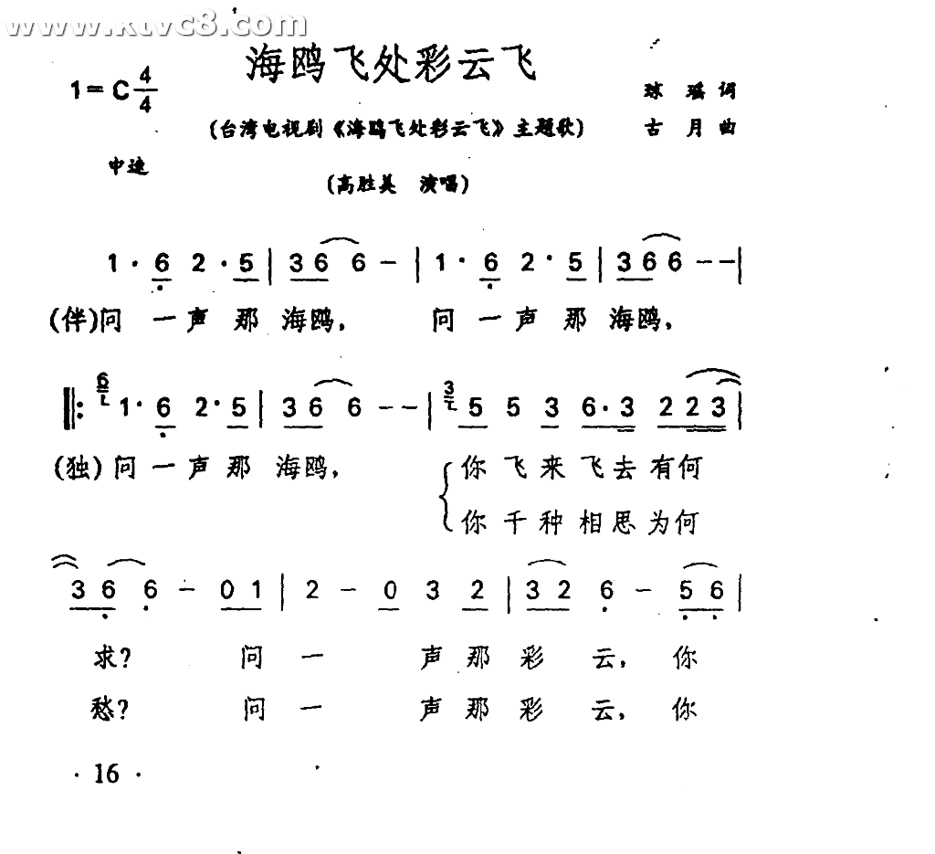 海鸥飞处彩云飞海鸥飞处彩云飞主题曲
