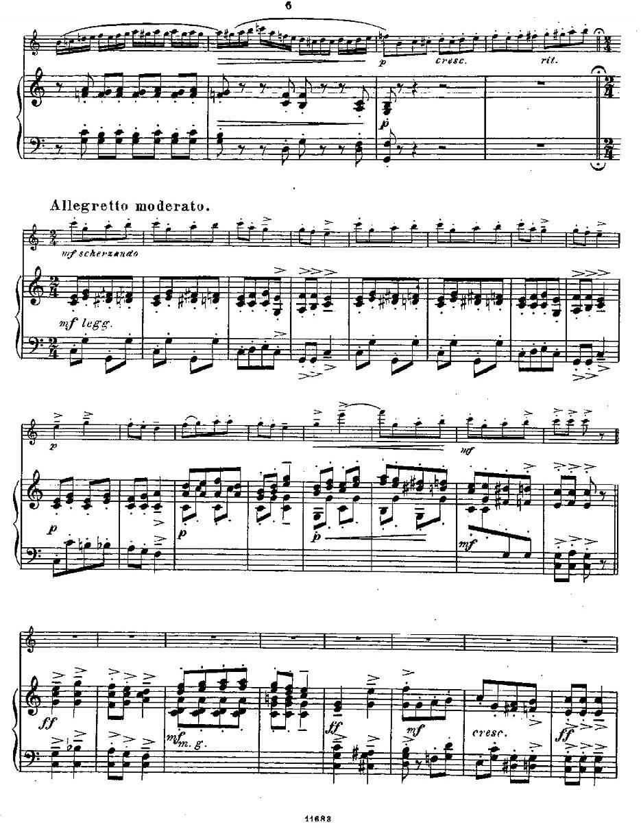 Fantaisies nationales. Op. 59, 6. （长笛 钢琴伴奏） 