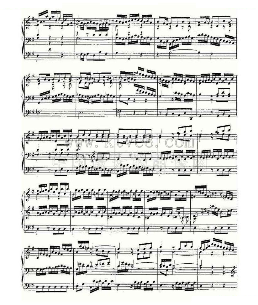 Prelude and Fugue in G Major--BWV 541 （管风琴谱） 