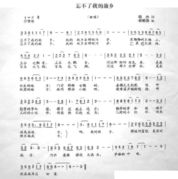 忘不了我的故乡