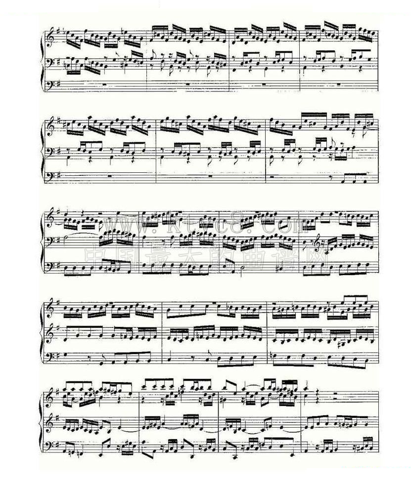 Prelude and Fugue in G Major--BWV 541 （管风琴谱） 