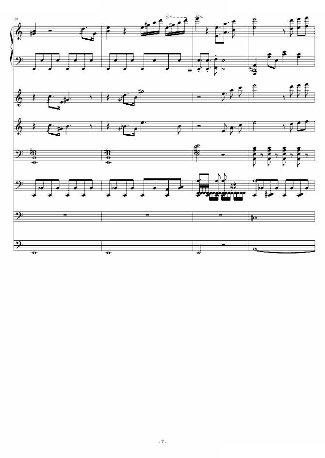 大夜洛钢琴变奏曲（总谱） 