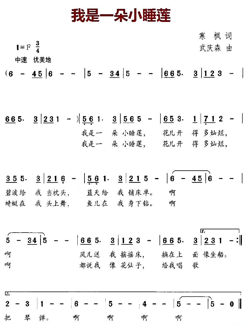 我是一朵小睡莲