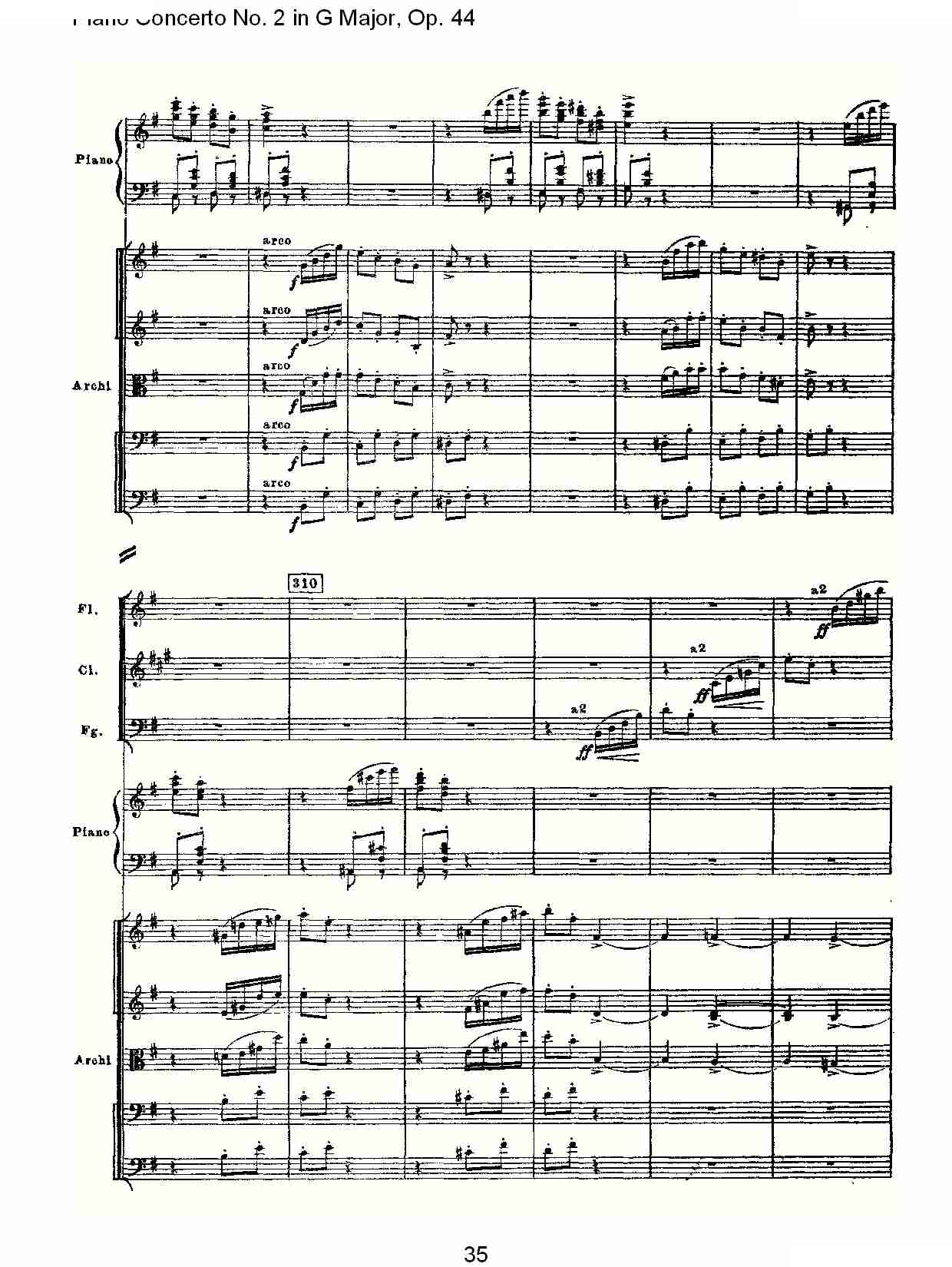 G大调第二钢琴协奏曲, Op.44第三乐章（七） 