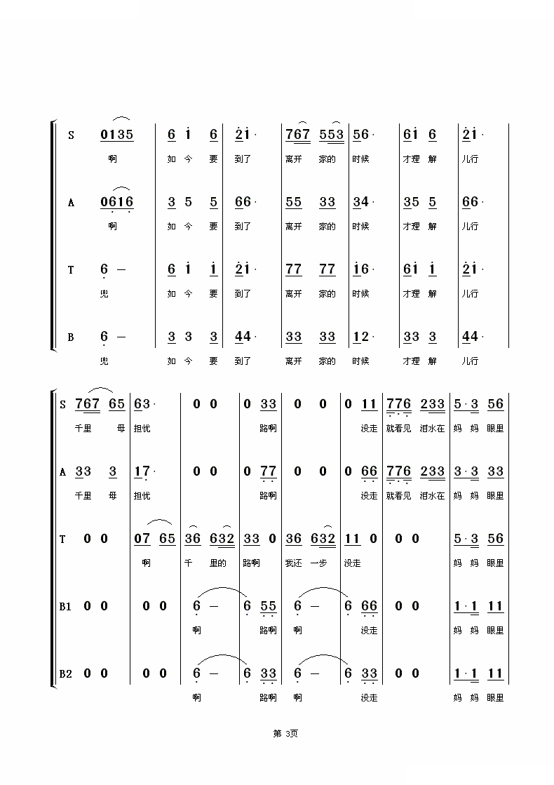 儿行千里（混声合唱）（刘和刚原唱歌曲）