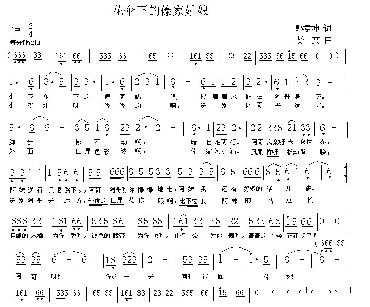 花伞下的傣家姑娘 