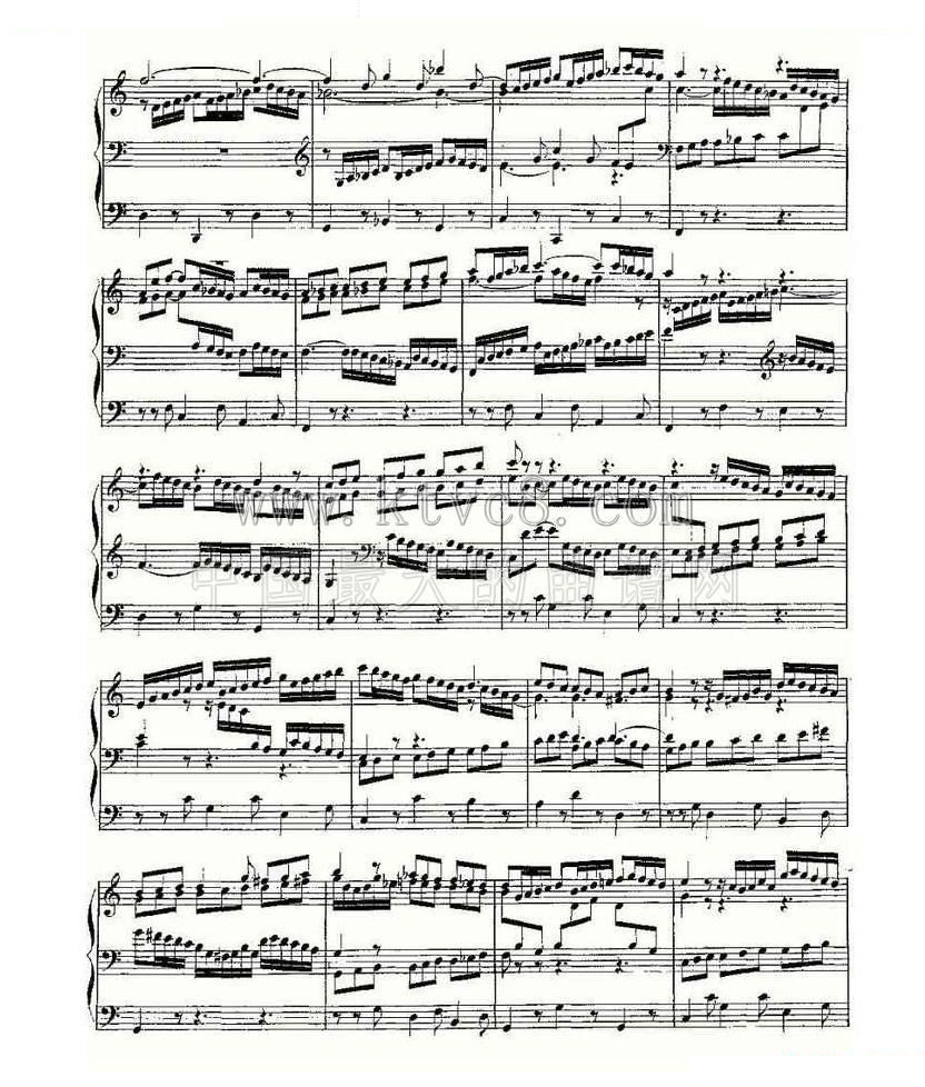Prelude and Fugue in C Major--BWV 547 （管风琴谱） 