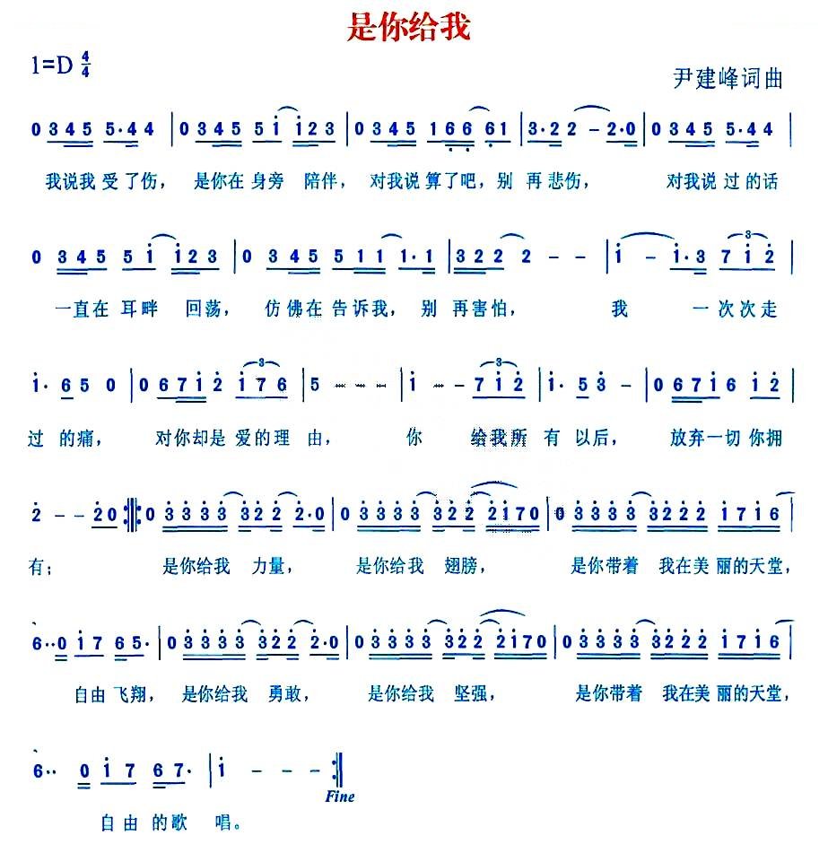 是你给我