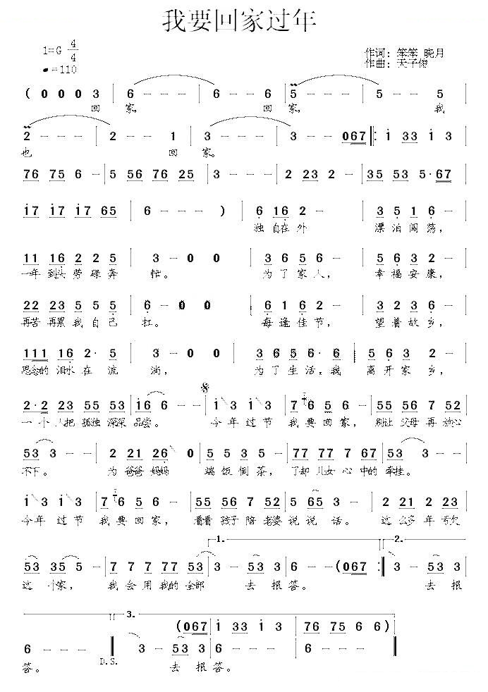我要回家过年