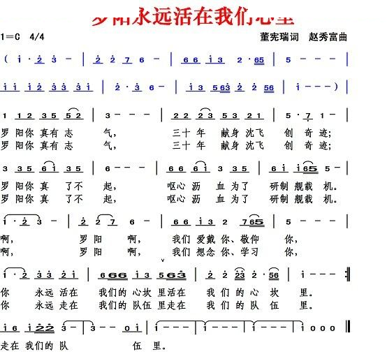 罗阳永远活在我们心里