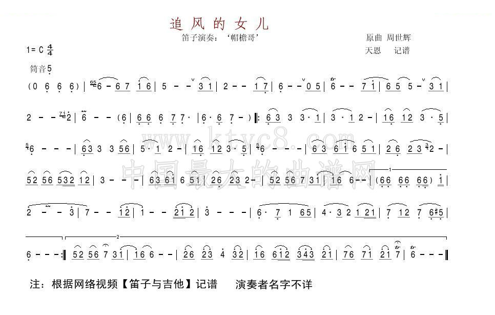 追风的女儿-笛子与吉他 