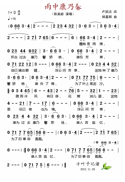 雨中康乃馨