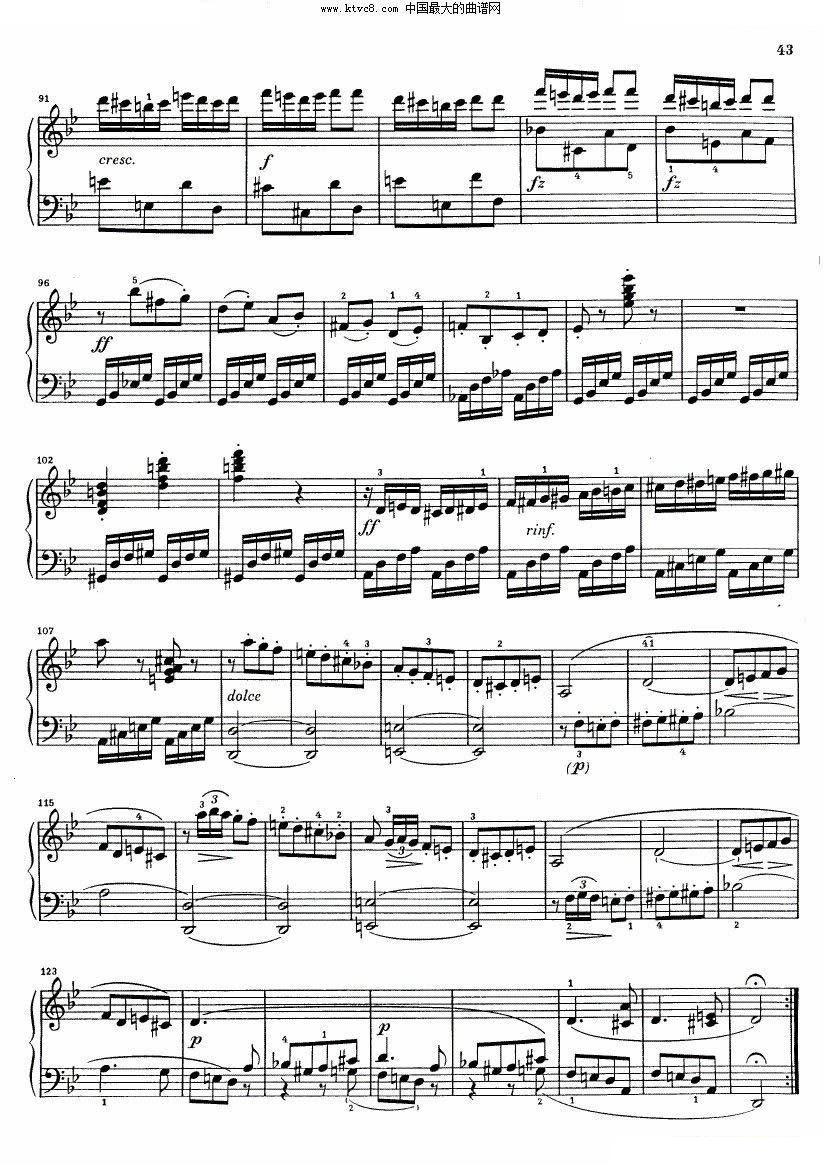 克莱门蒂g小调钢琴奏鸣曲 三 