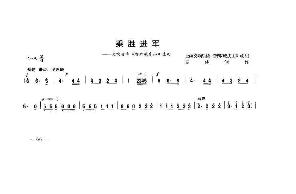 乘胜进军(交响音乐智取威虎山选段)