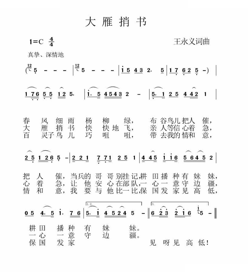 大雁捎书 
