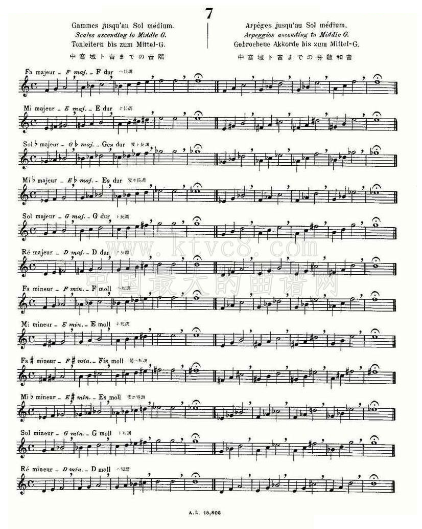 初级练习之7（Alphonse Ludec - Debutant Flutiste）（长笛谱） 