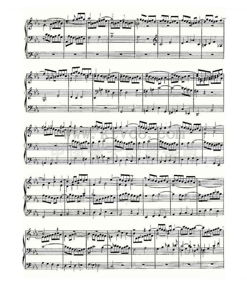 Prelude and Fugue in C Minor--BWV 546 （管风琴谱） 