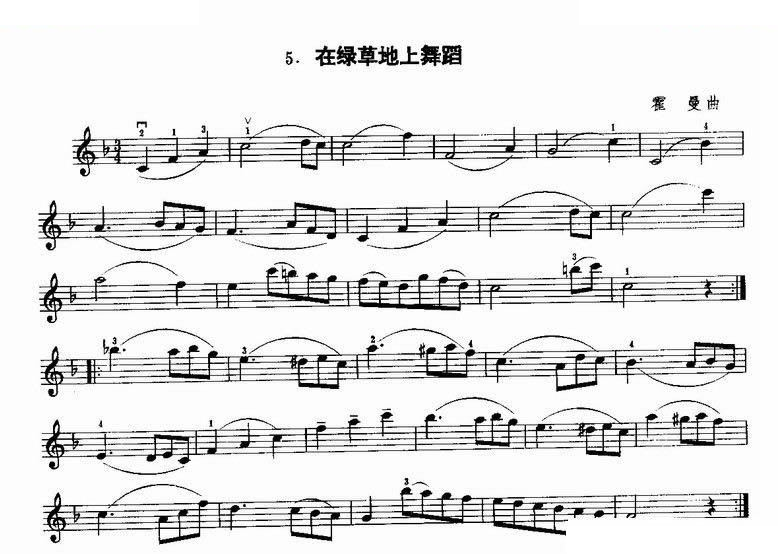 在绿草地上舞蹈 