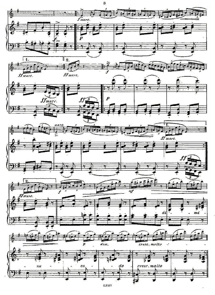 Fantaisies nationales. Op. 59, 3. （长笛 钢琴伴奏） 