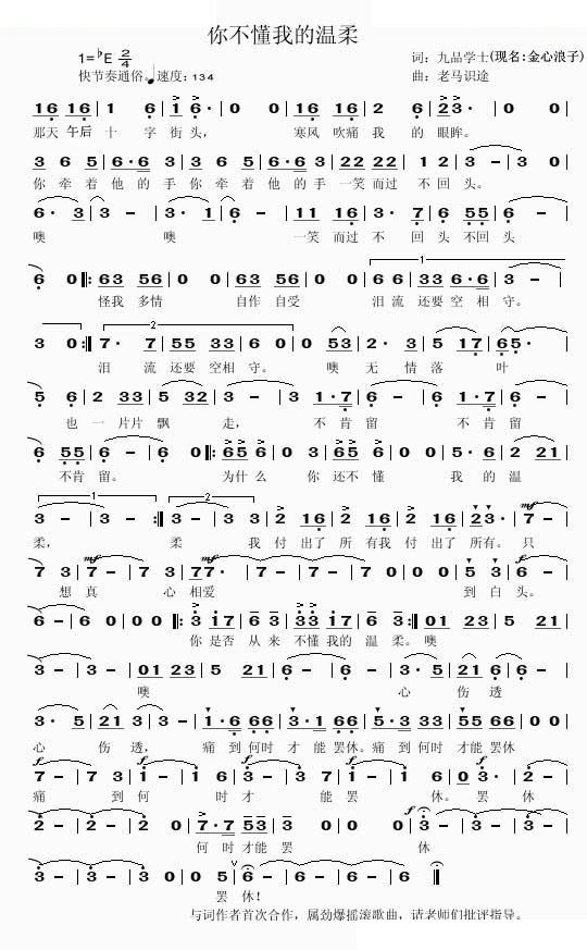 你不懂我的温柔