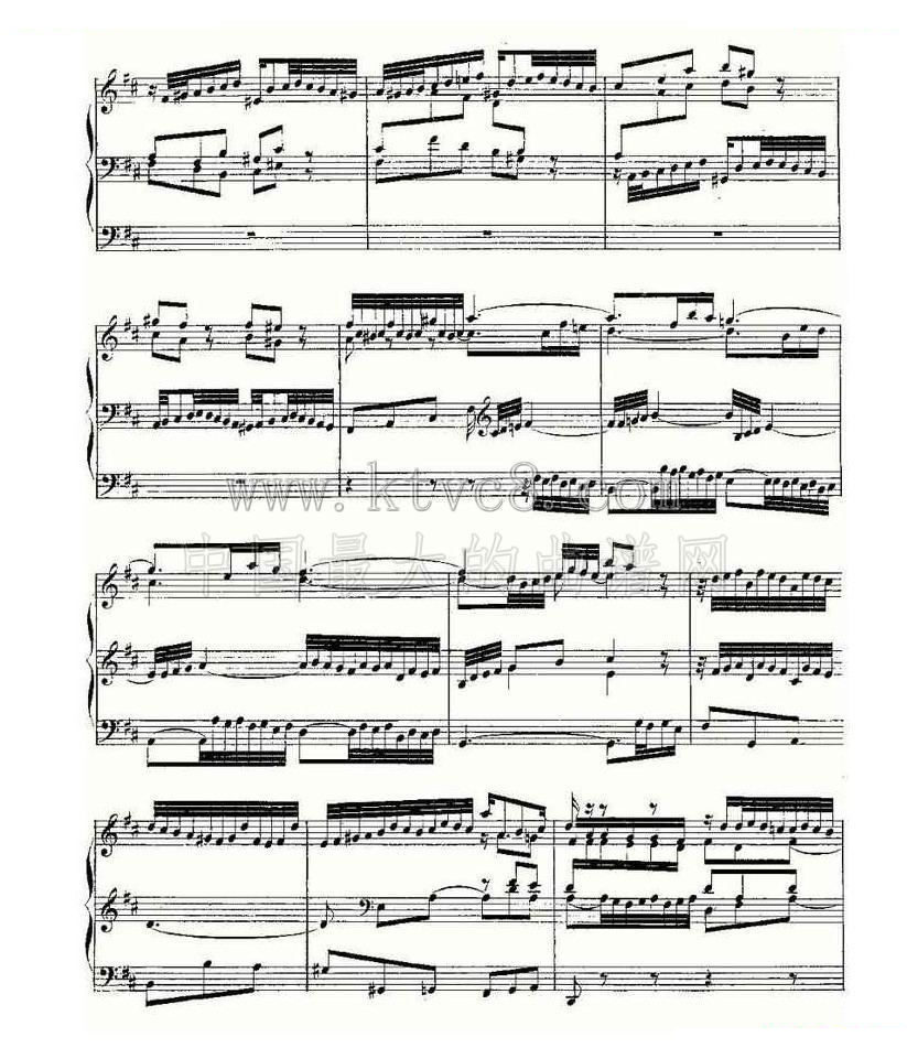 Prelude and Fugue in B Minor--BWV 544 （管风琴谱） 