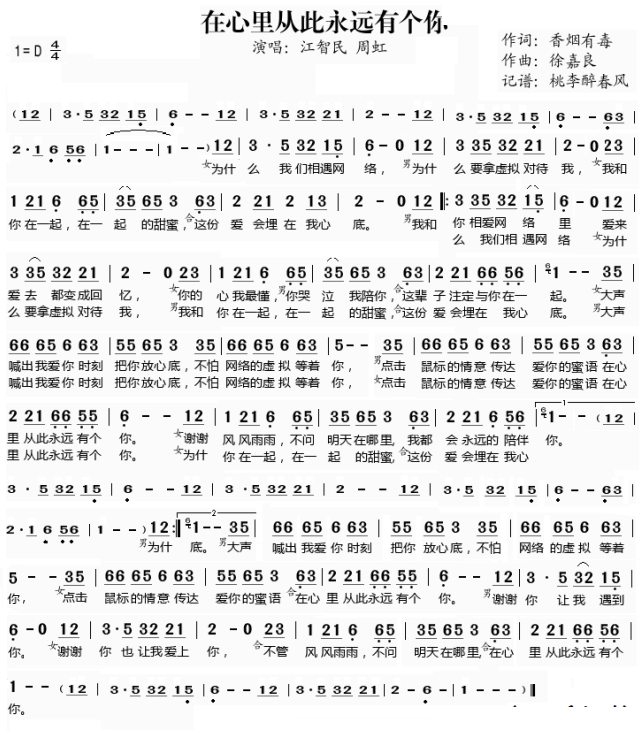 在心里从此有个你