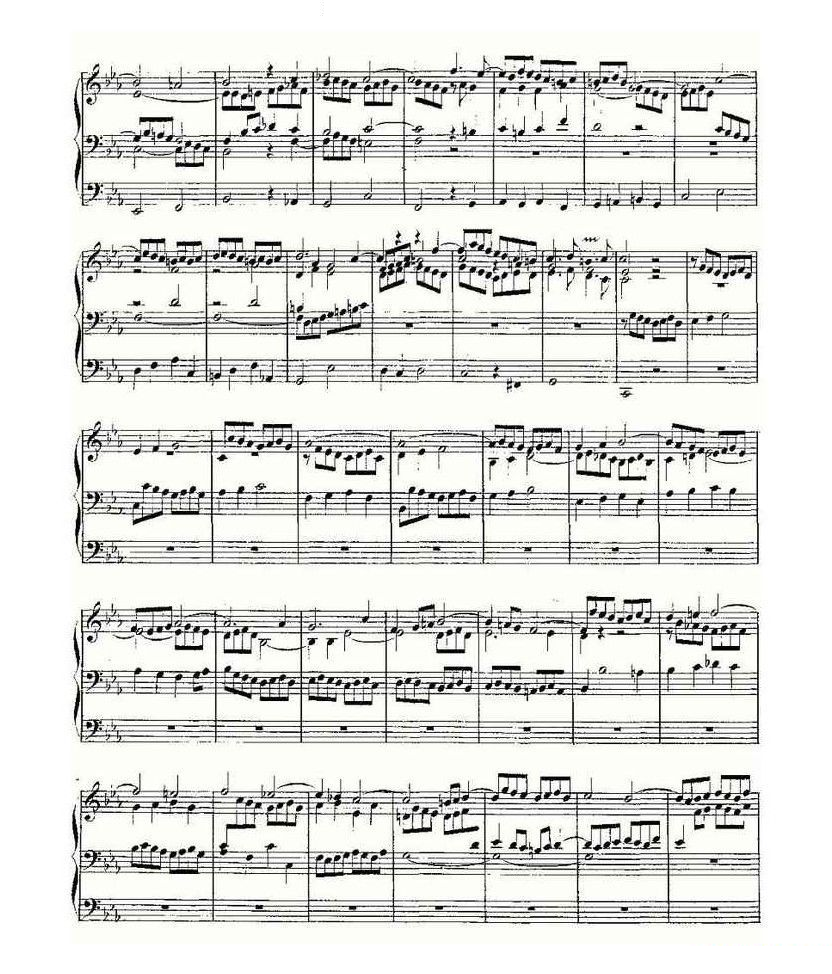 Prelude and Fugue in C Minor--BWV 546 （管风琴谱） 