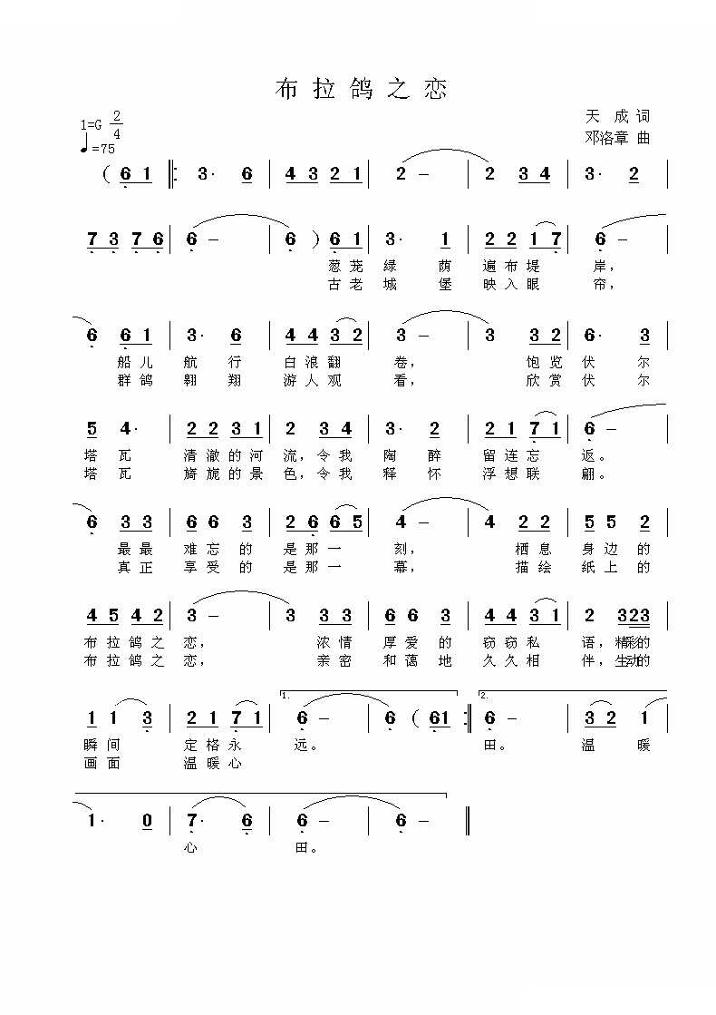 布拉鸽之恋
