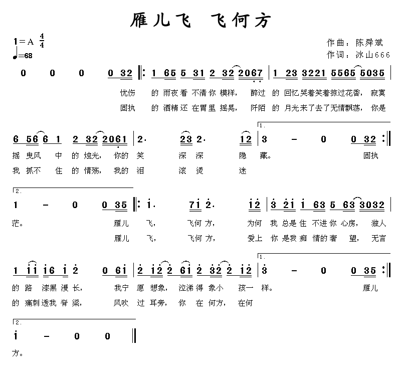 雁儿飞，飞何方 