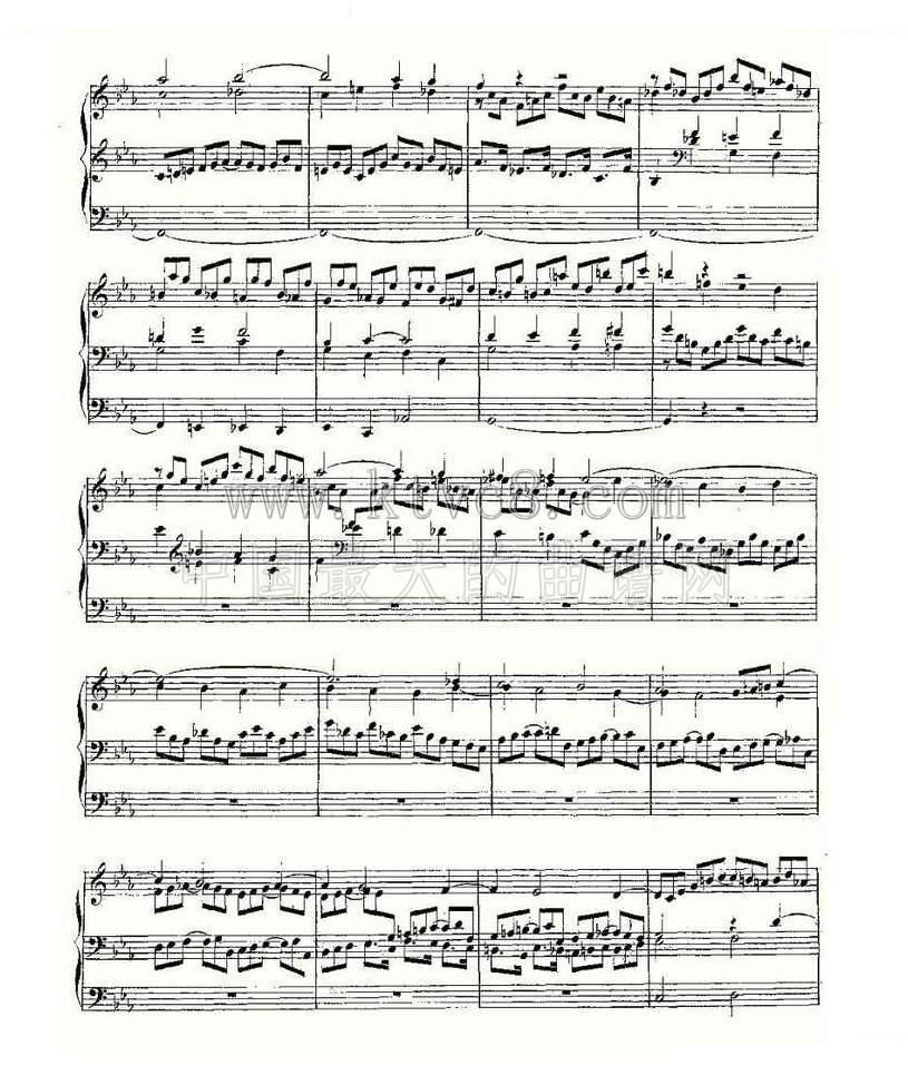 Prelude and Fugue in C Minor--BWV 546 （管风琴谱） 