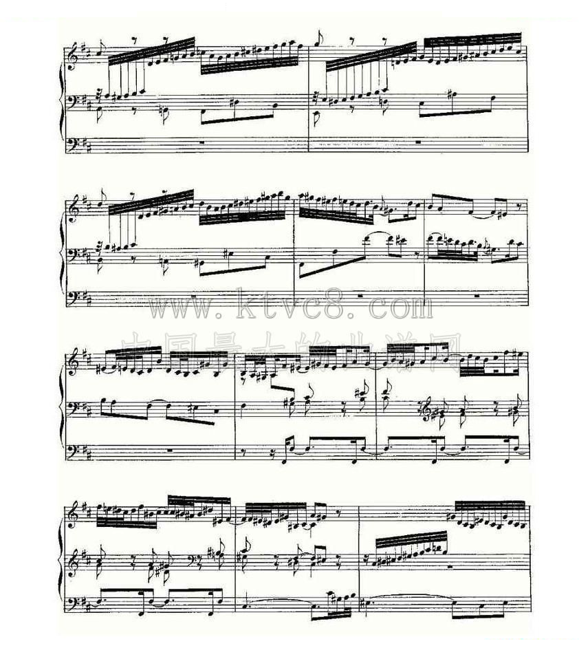 Prelude and Fugue in B Minor--BWV 544 （管风琴谱） 