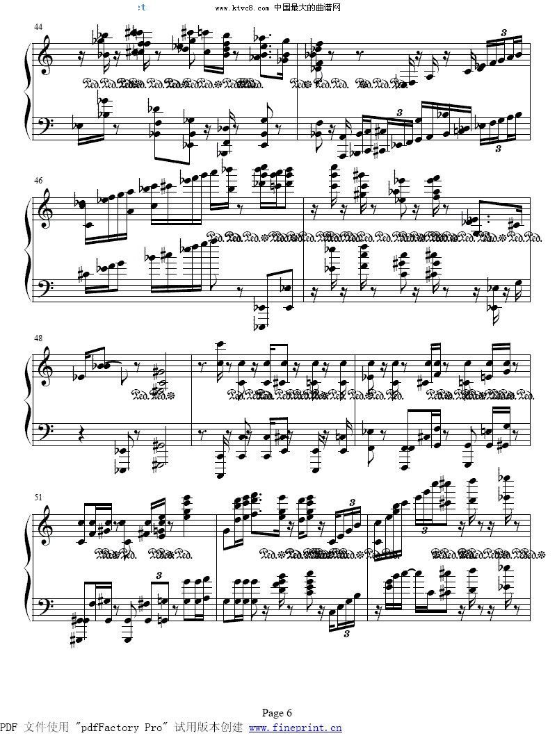 波兰圆舞曲（肖邦曲）钢琴谱（一） 