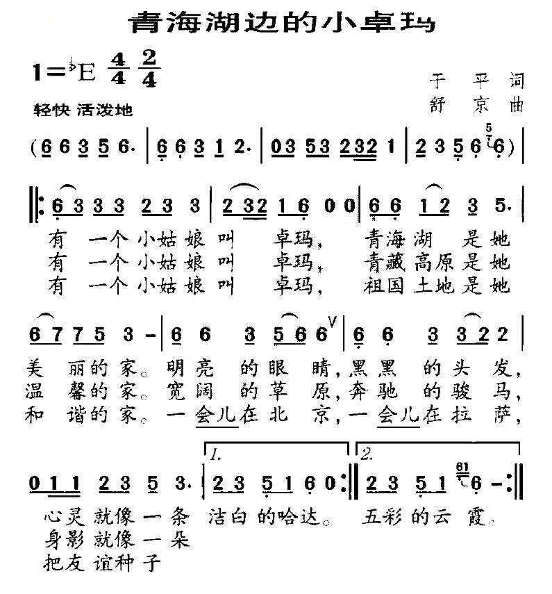 青海湖边的小卓玛