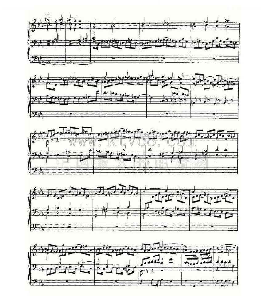 Prelude and Fugue in C Minor--BWV 546 （管风琴谱） 