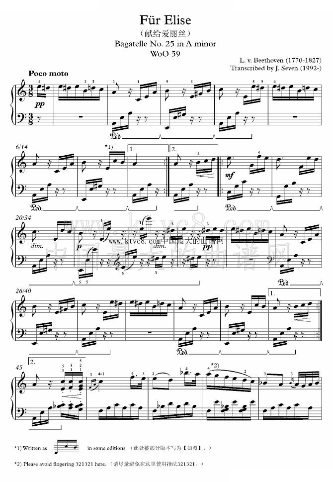 献给爱丽丝 （Für Elise） 