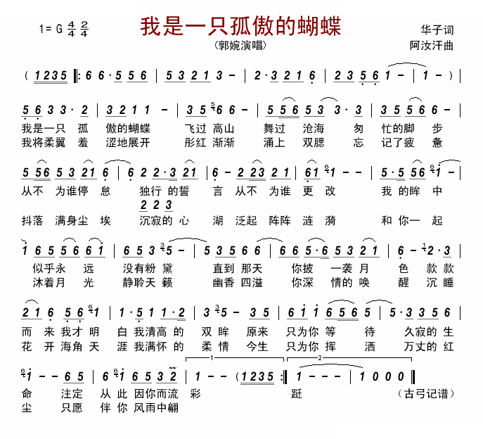 我是一只孤傲的蝴蝶 