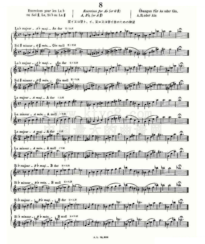 初级练习之8（Alphonse Ludec - Debutant Flutiste）（长笛谱） 