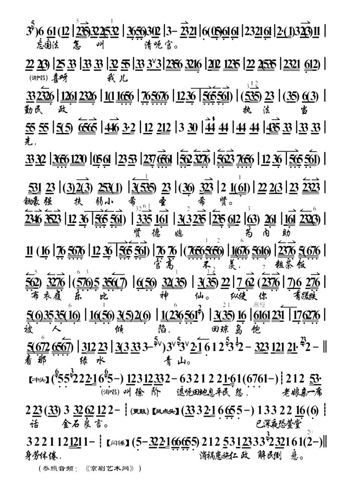 （转帖）海瑞罢官--老人家你随我饱经忧患（马连良李敏芳李多奎对唱）