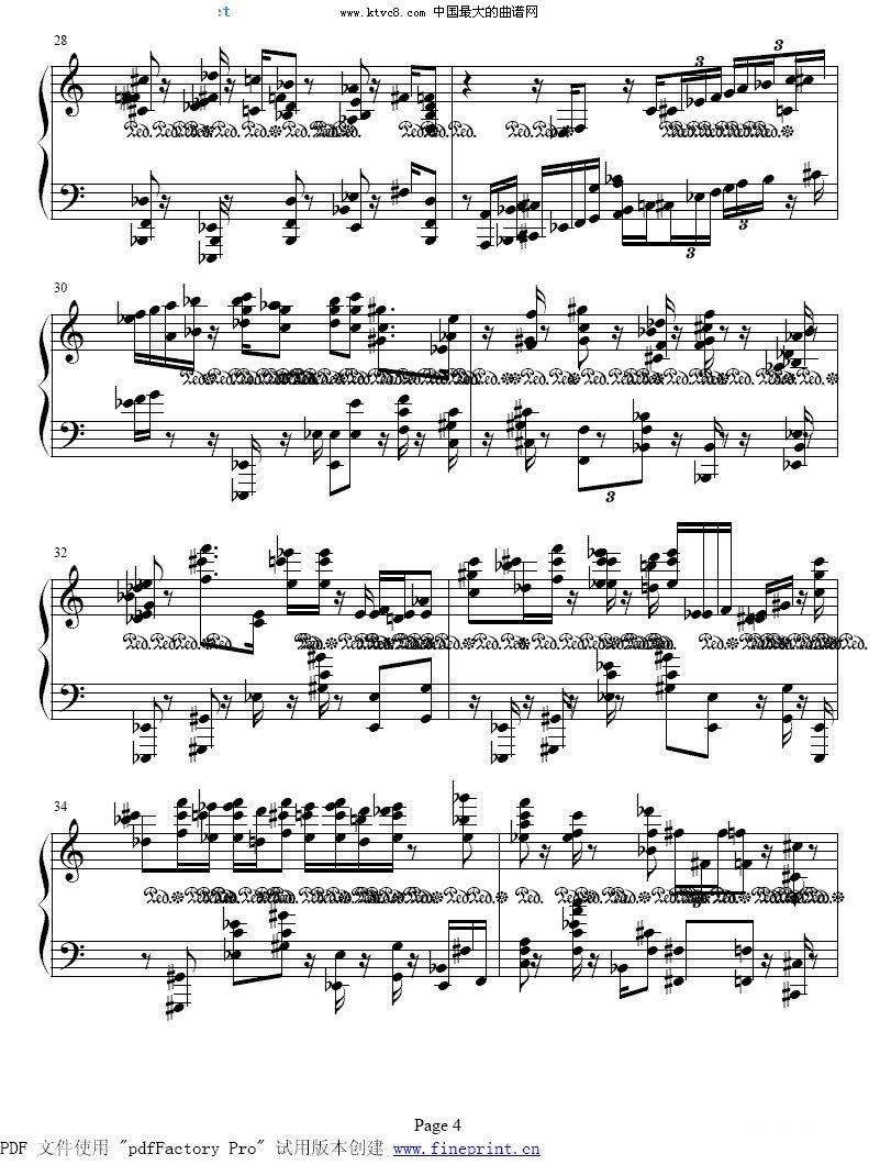 波兰圆舞曲（肖邦曲）钢琴谱（一） 