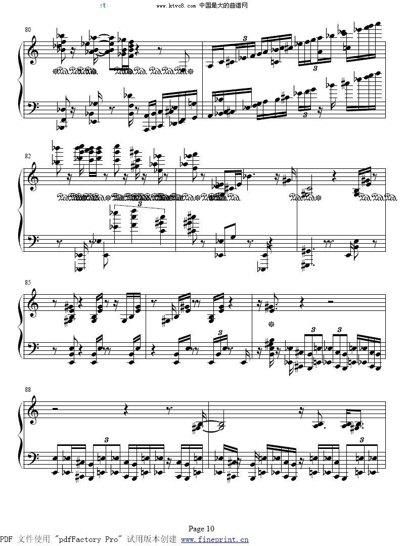 波兰圆舞曲（肖邦曲）钢琴谱（一） 