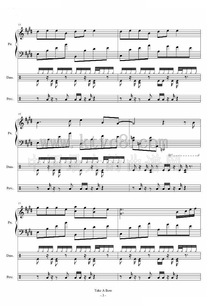 Take a Bow （Piano 
