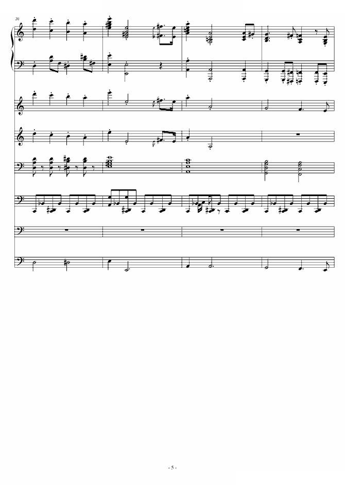 大夜洛钢琴变奏曲（总谱） 