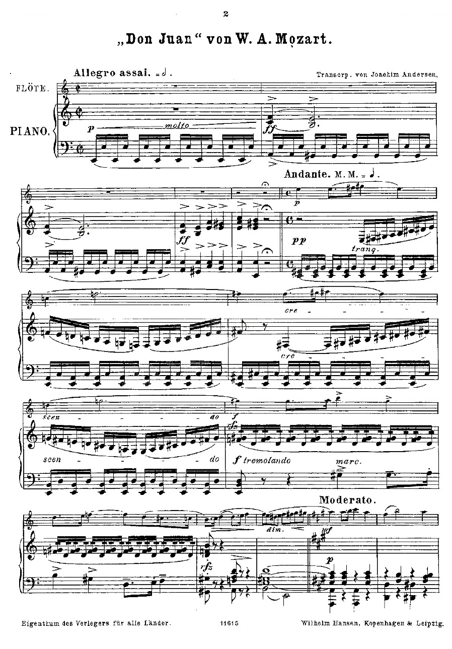 Opern-Transcriptionen.Op.45-5（长笛+钢琴伴奏） 铜管乐谱