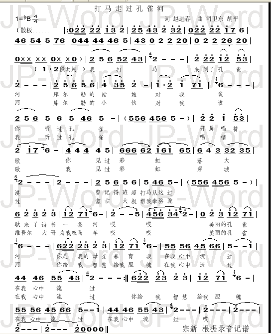 打马走过孔雀河