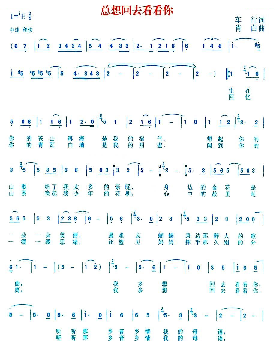 总想回去看看你