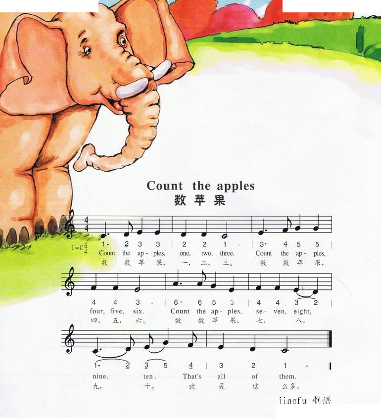 数苹果（中英文、简线合谱）