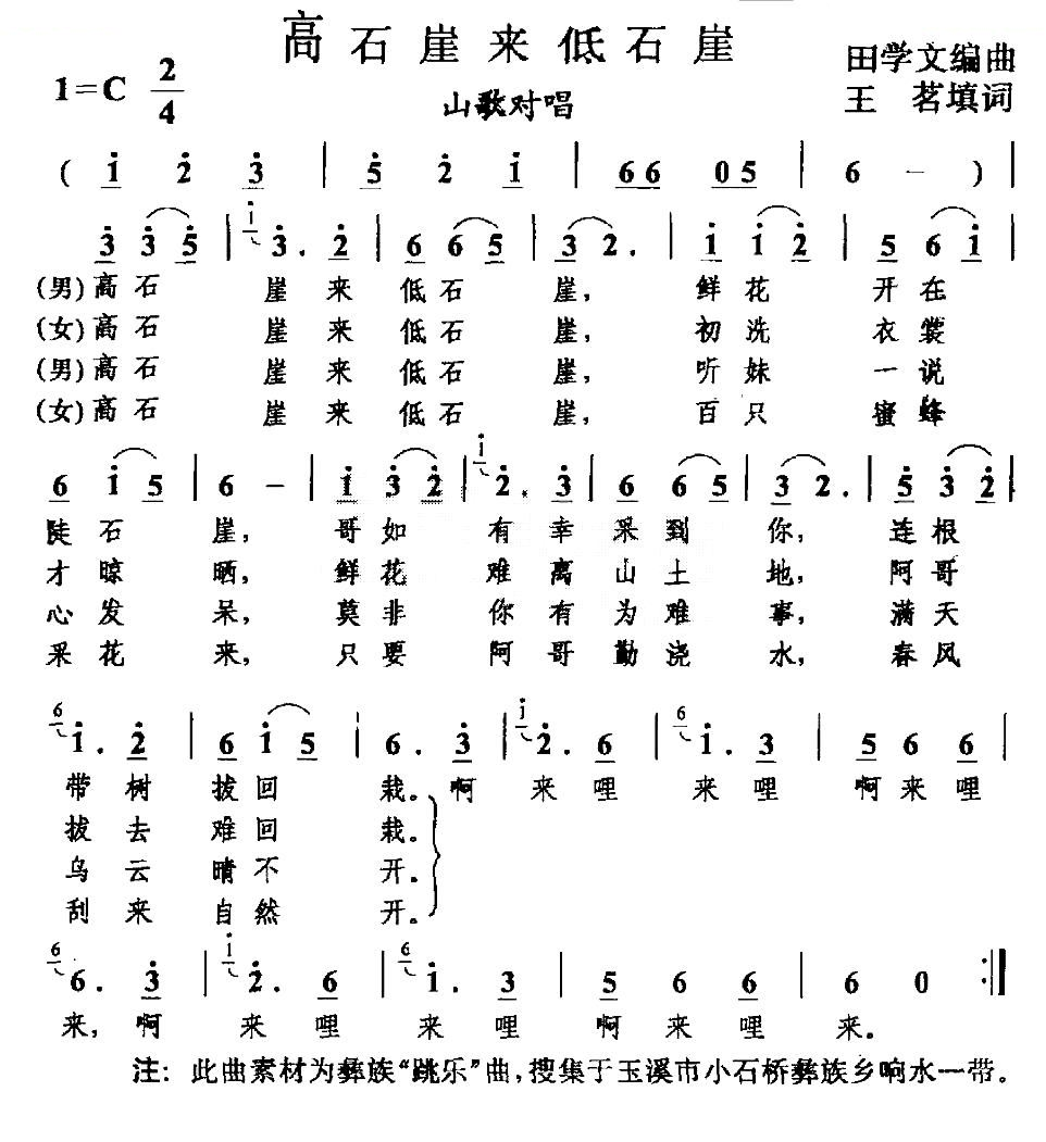 高石崖来低石崖