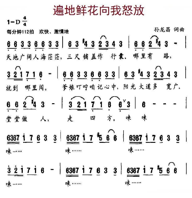 遍地鲜花向我怒放