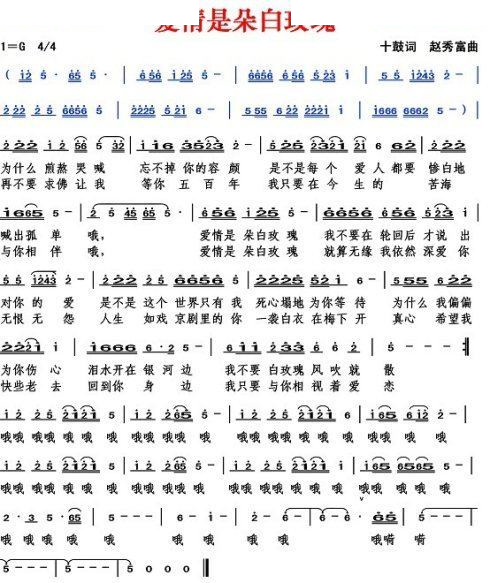 爱情是朵白玫瑰（十鼓词 赵秀富曲）