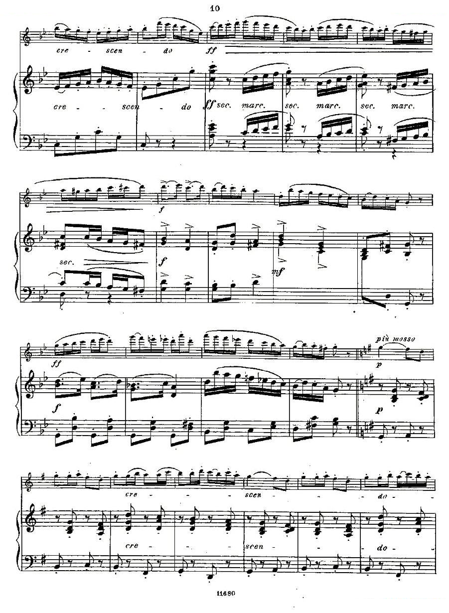 Fantaisies nationales. Op. 59, 3. （长笛 钢琴伴奏） 